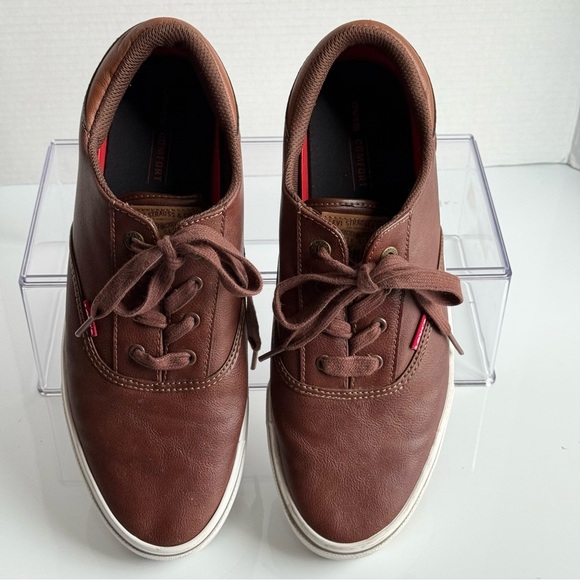 LEVIS Sneakers Faux Leather Lace-Up Shoes Boat Shoes Loafers Size 11 - Picture 5 of 9